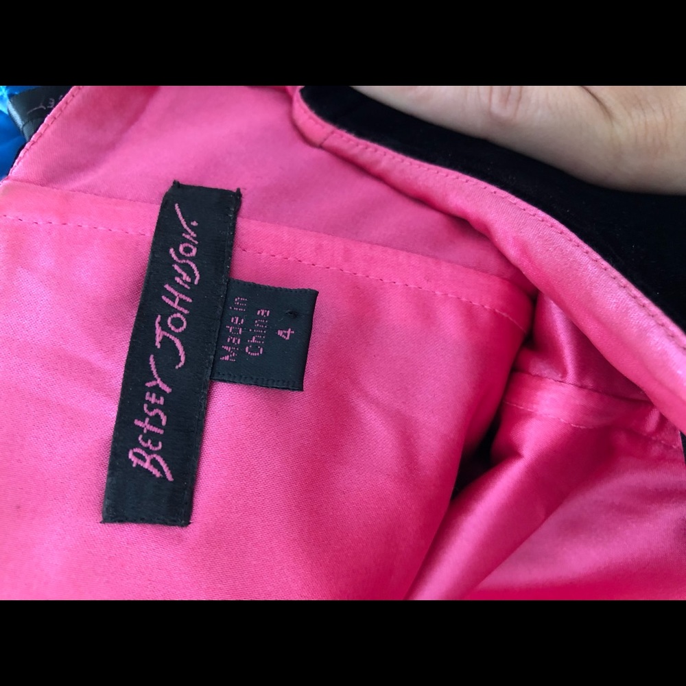 Betsey Johnson black/fuchsia dress - Picture 3 of 3